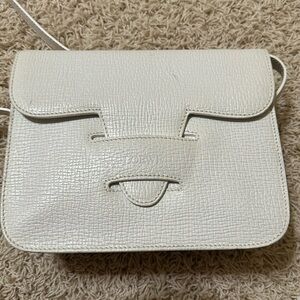 Loewe Vintage Ivory Calfskin Leather Crossbody Bag
